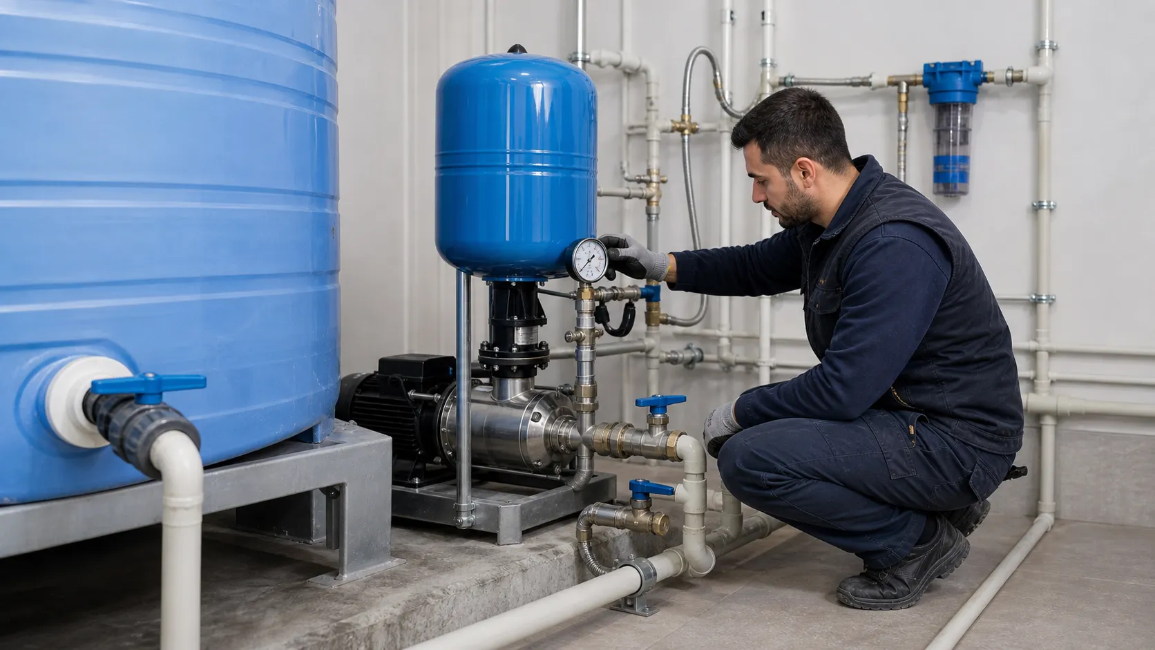Çorlu Hidrofor ve Su Deposu Kurulumu ve Bağlantısı